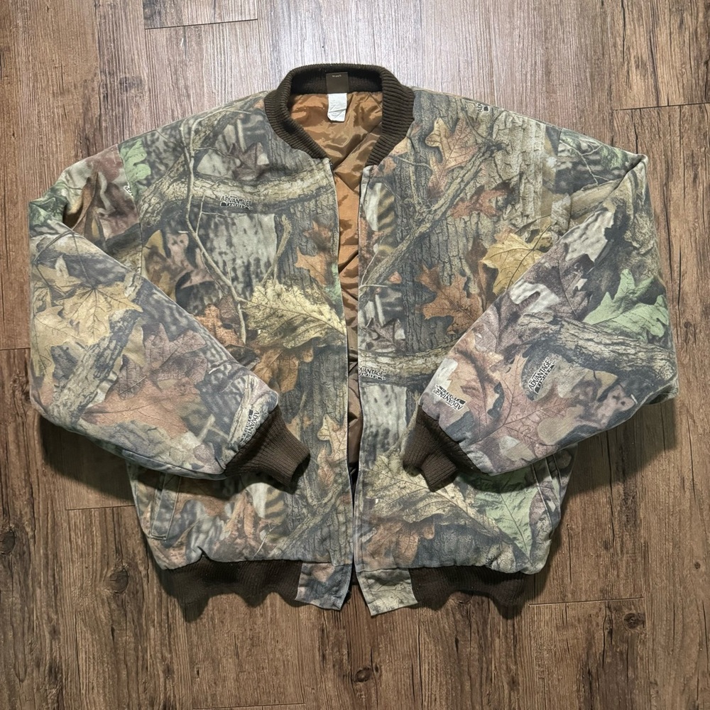 Realtree vintage 90s camo zip up bomber jacket ranger made in USA